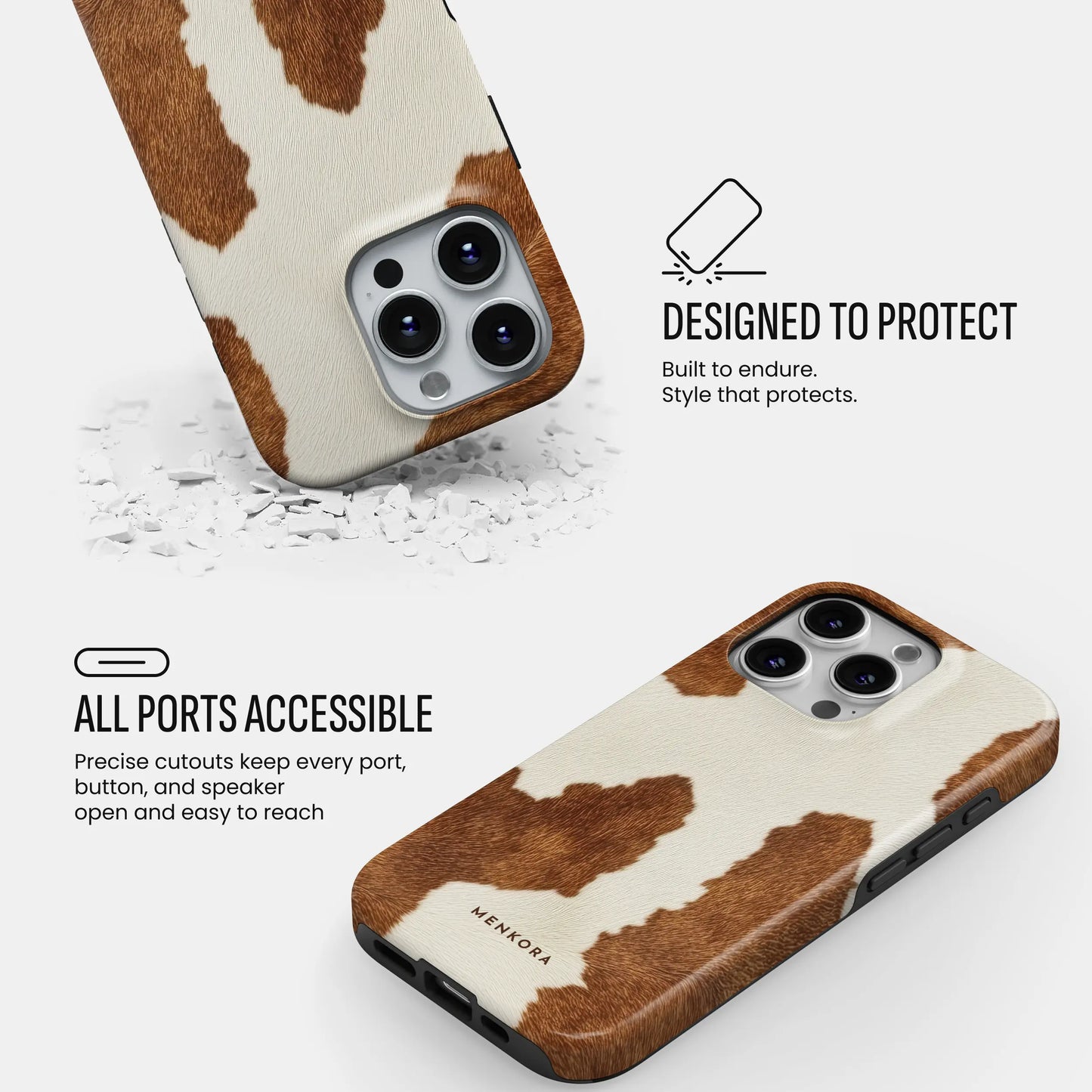 Luxury phone case with warm brown pattern